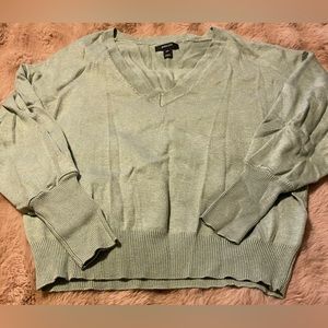 RW&CO olive green v neck sweater